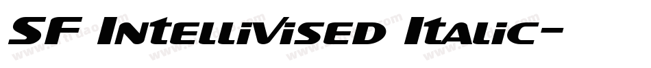 SF Intellivised Italic字体转换